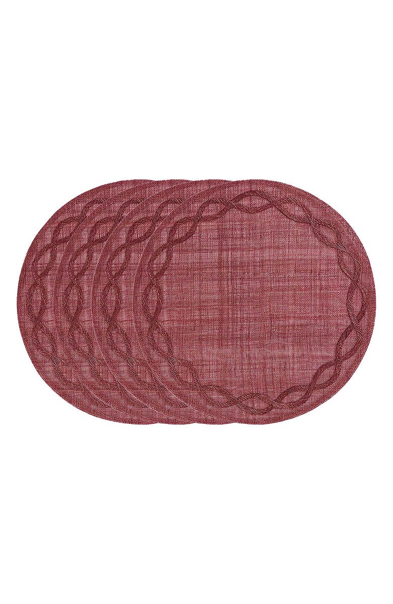 Juliska Tuileries Garden Set of 4 Placemats, Main, color, Mulberry