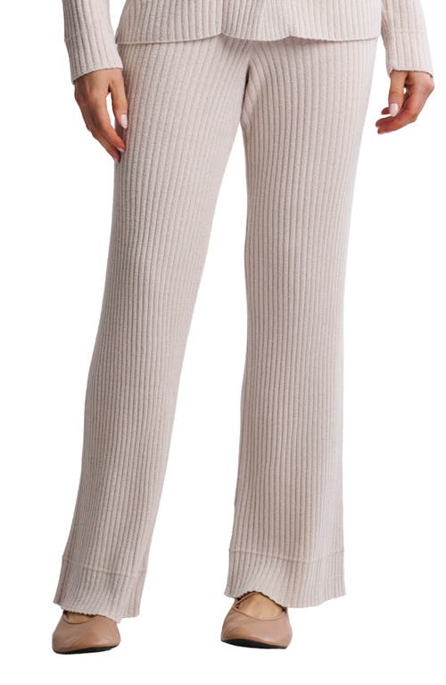 Barefoot Dreams Cozychic® Ultra Lite® Rib Wide Leg Pants In Brown