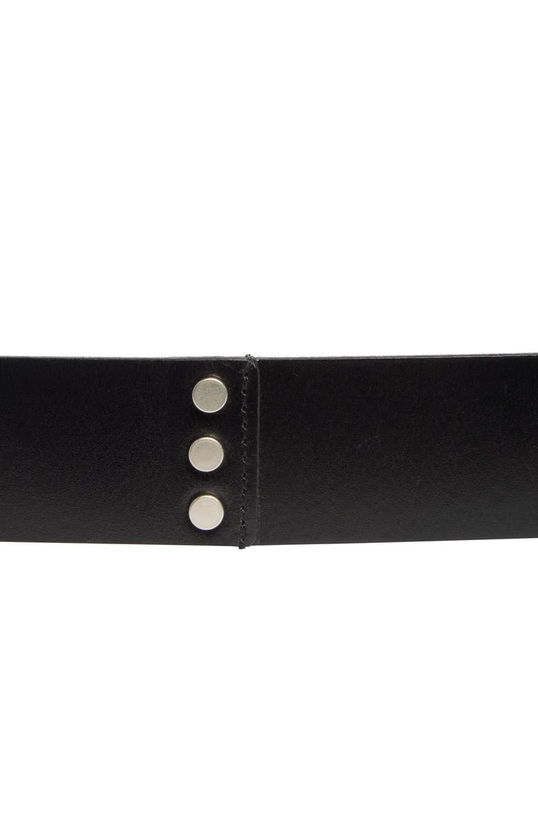 AllSaints Geometric Eyelet Leather Belt, Alternate, color,