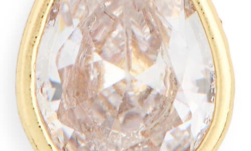 Nordstrom Rack Cubic Zirconia Pear Toggle Pendant Necklace In Gold