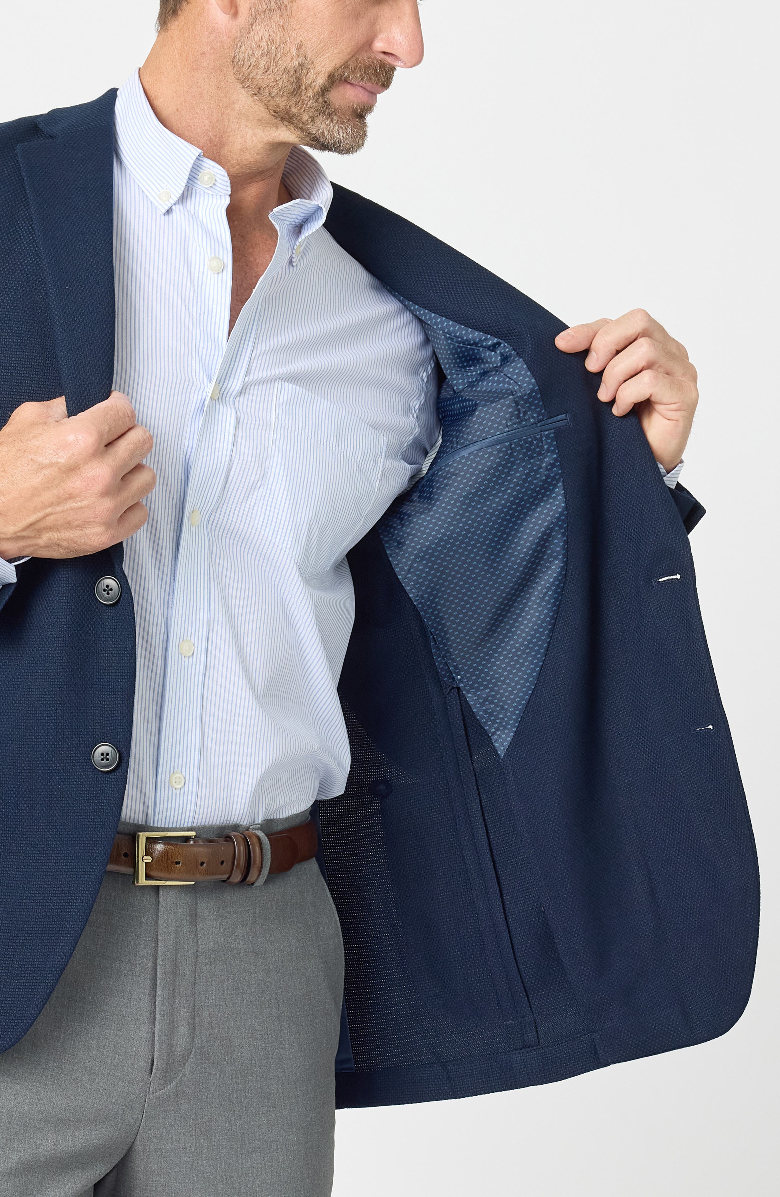 SAVILE ROW CO Hopsack Knit Sport Coat (Men) | Nordstromrack