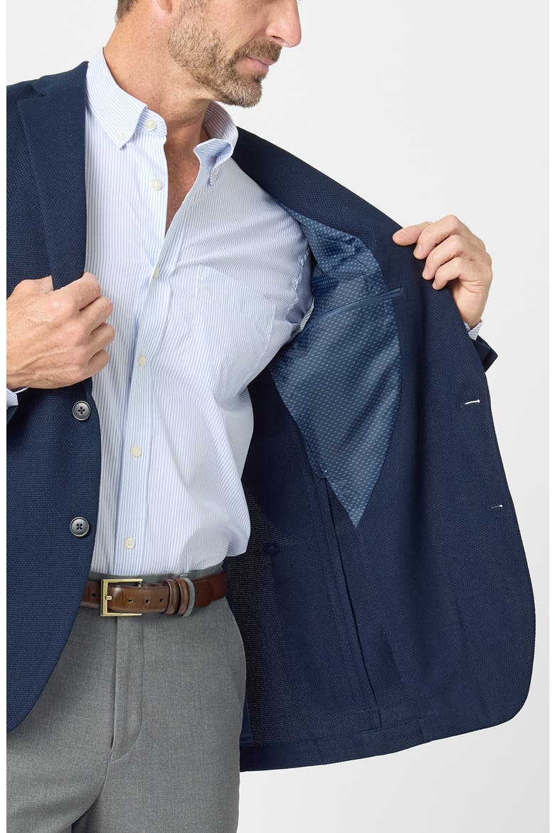 Hopsack Knit Sport Coat, Alternate, color, NAVY