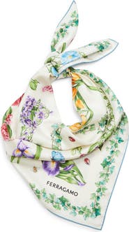 FERRAGAMO Eden Print Silk Scarf