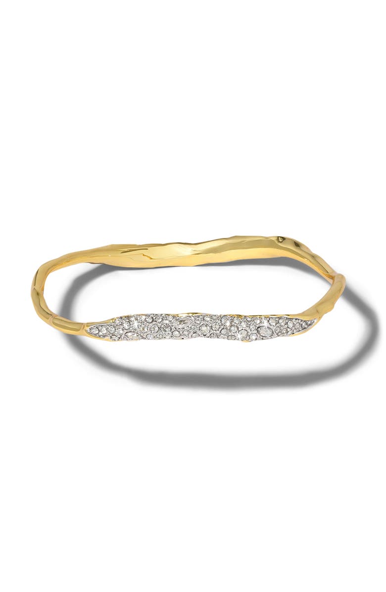 Alexis Bittar Solanales Skinny Bangle, Main, color, Gold/ Crystals