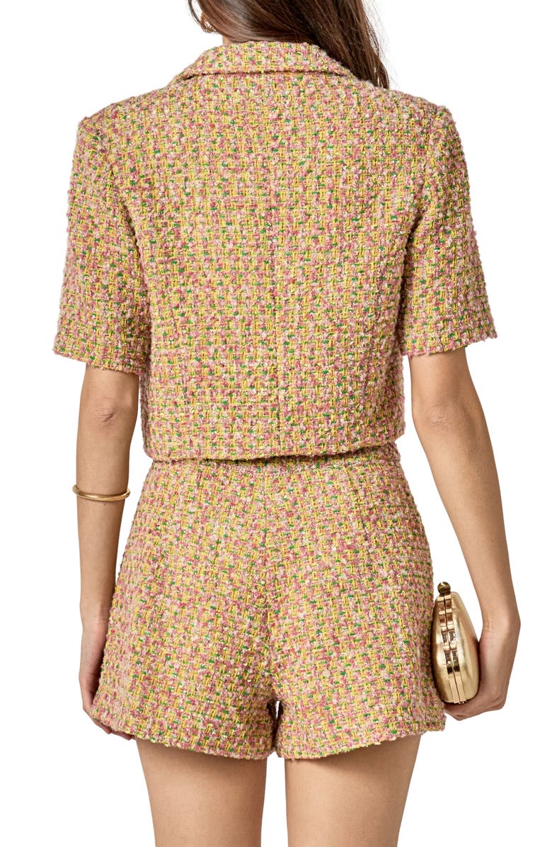 English Factory Crop Tweed Jacket, Alternate, color, Multi