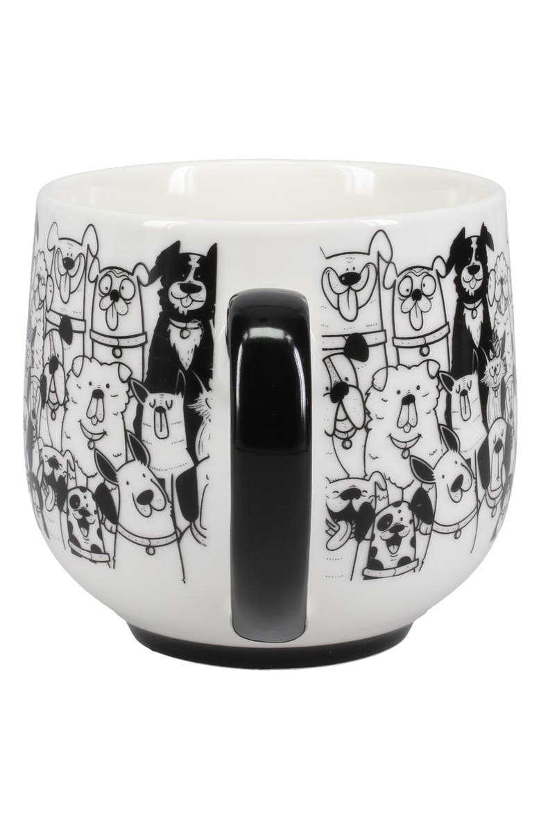 BIA Cordon Bleu Paws Cafe Set of 4 Porcelain Mugs, Alternate, color, Black/ White