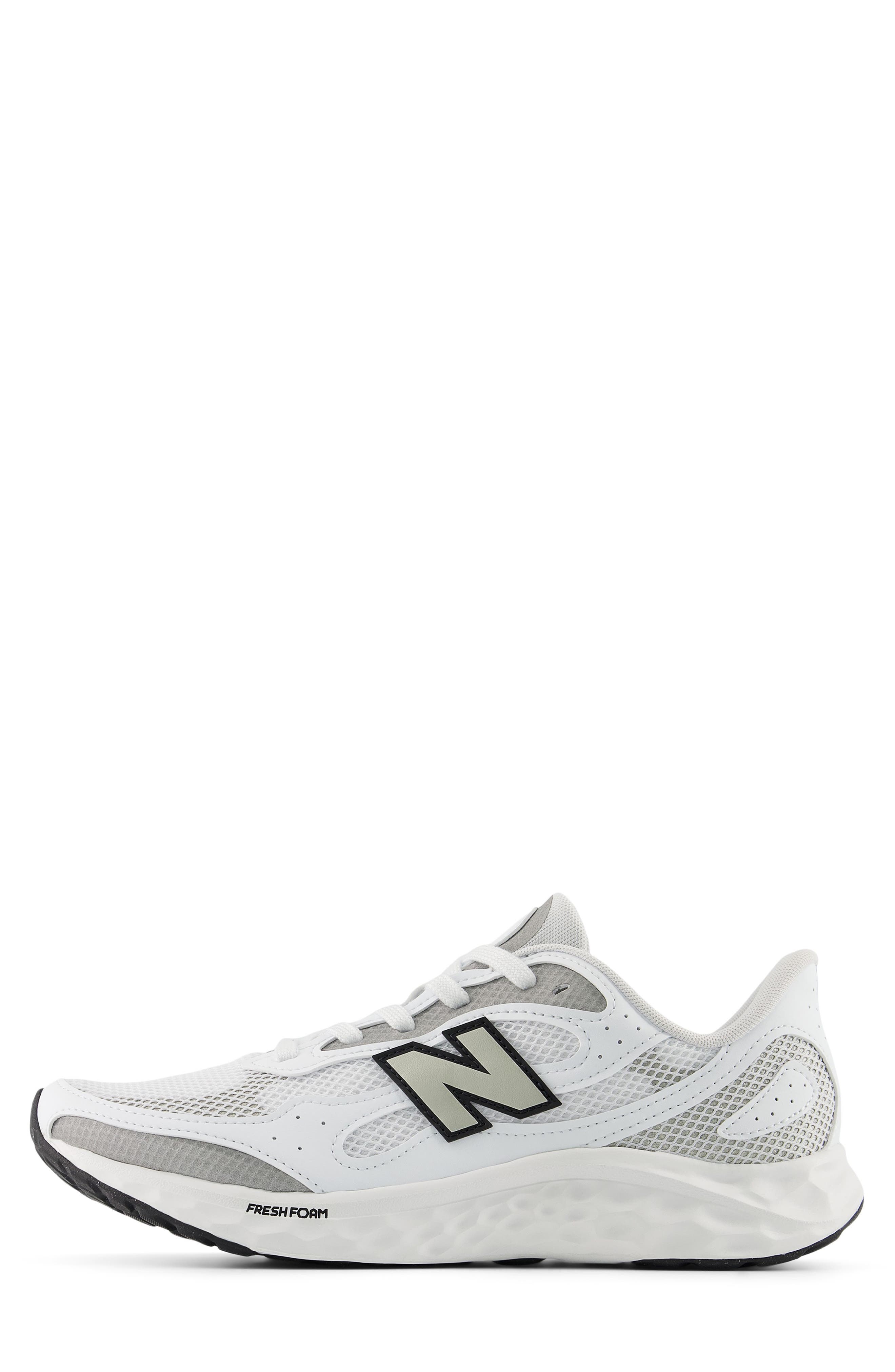 New Balance Fresh Foam Arishi v4 Running Shoe, Alternate, color, Nb 103 White/ Silver Metallic
