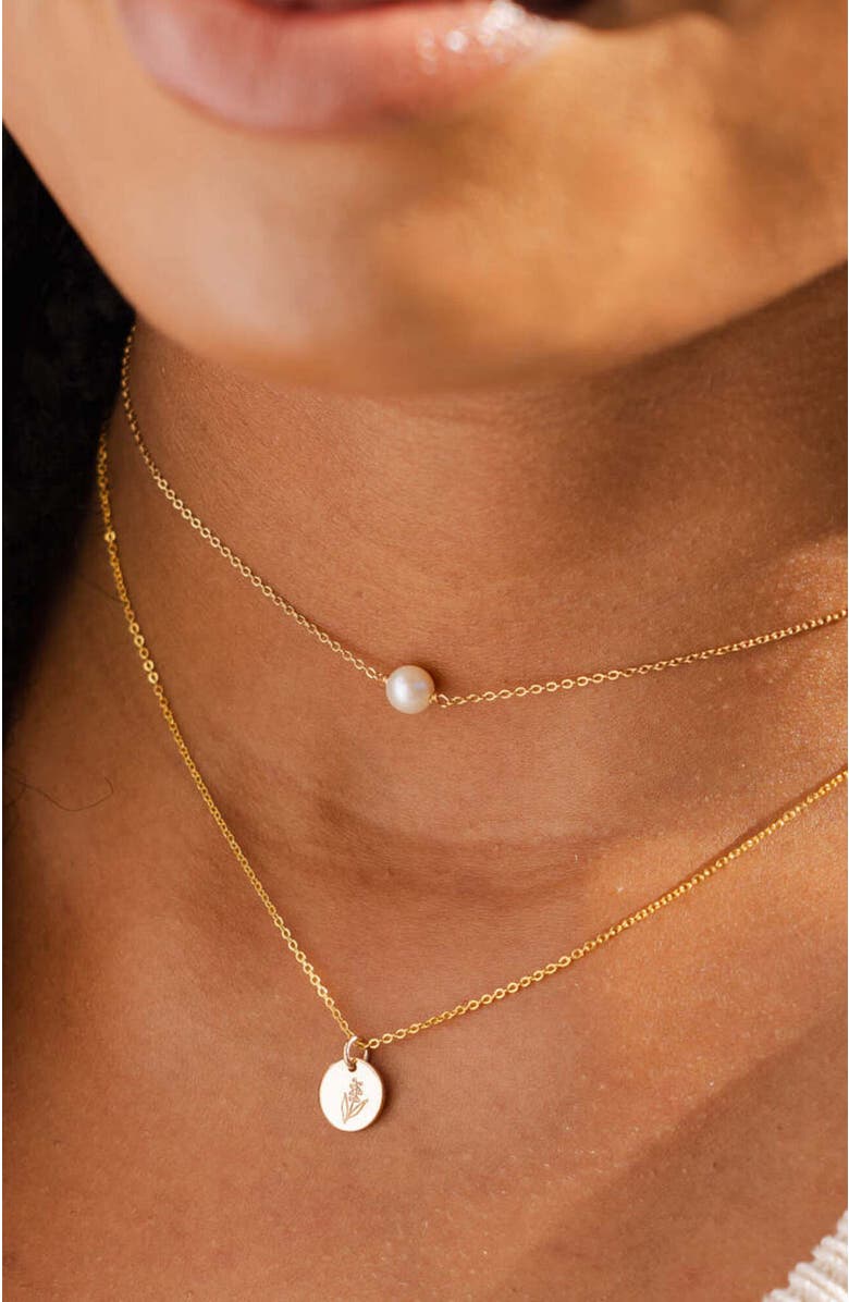 MADE BY MARY May Birth Flower Necklace, Alternate, color, Silver