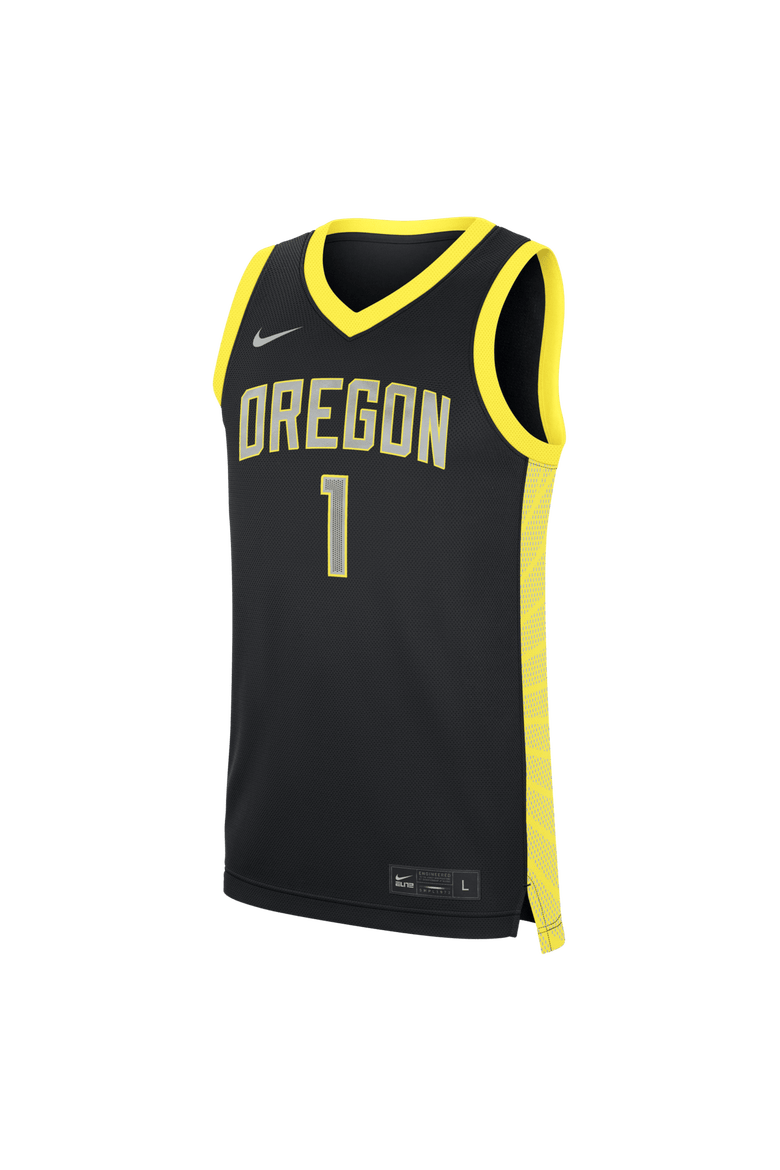 Men's Nike Black Oregon Ducks #1 Alternate Replica Basketball Jersey, Alternate, color, Black