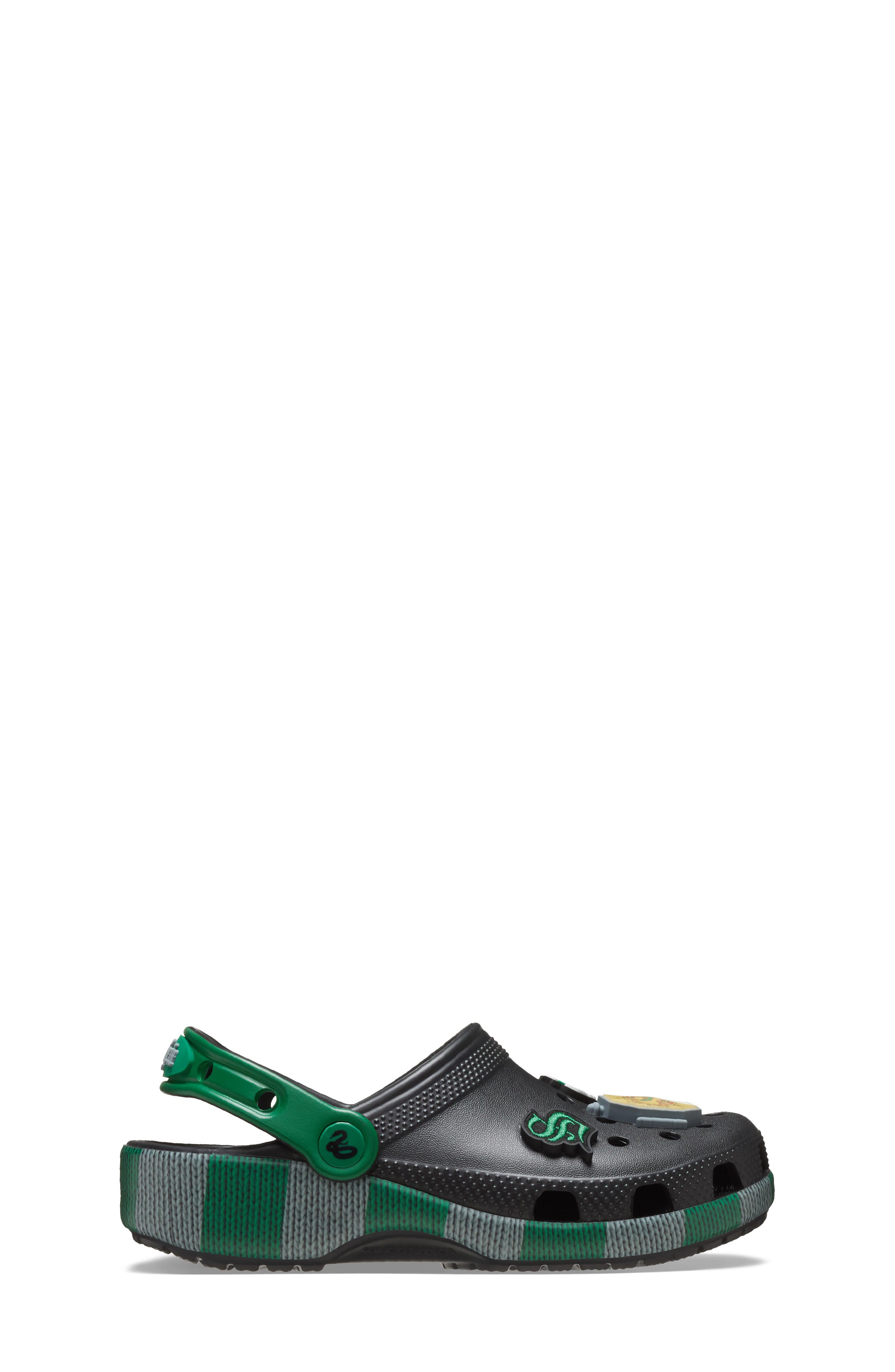 CROCS x Harry Potter<sup>™</sup> Kids' Slytherin Clog, Alternate, color, Black/ Green Multi