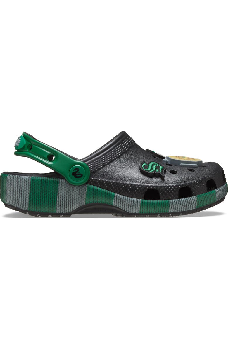 CROCS x Harry Potter<sup>™</sup> Kids' Slytherin Clog, Alternate, color, Black/ Green Multi