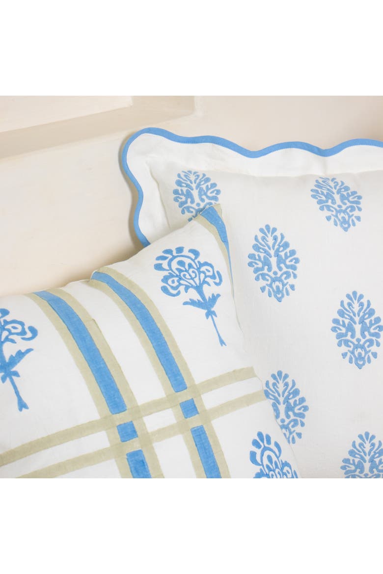 Nila - Linen Throw Pillow Cover, Alternate, color, Pastel Blue
