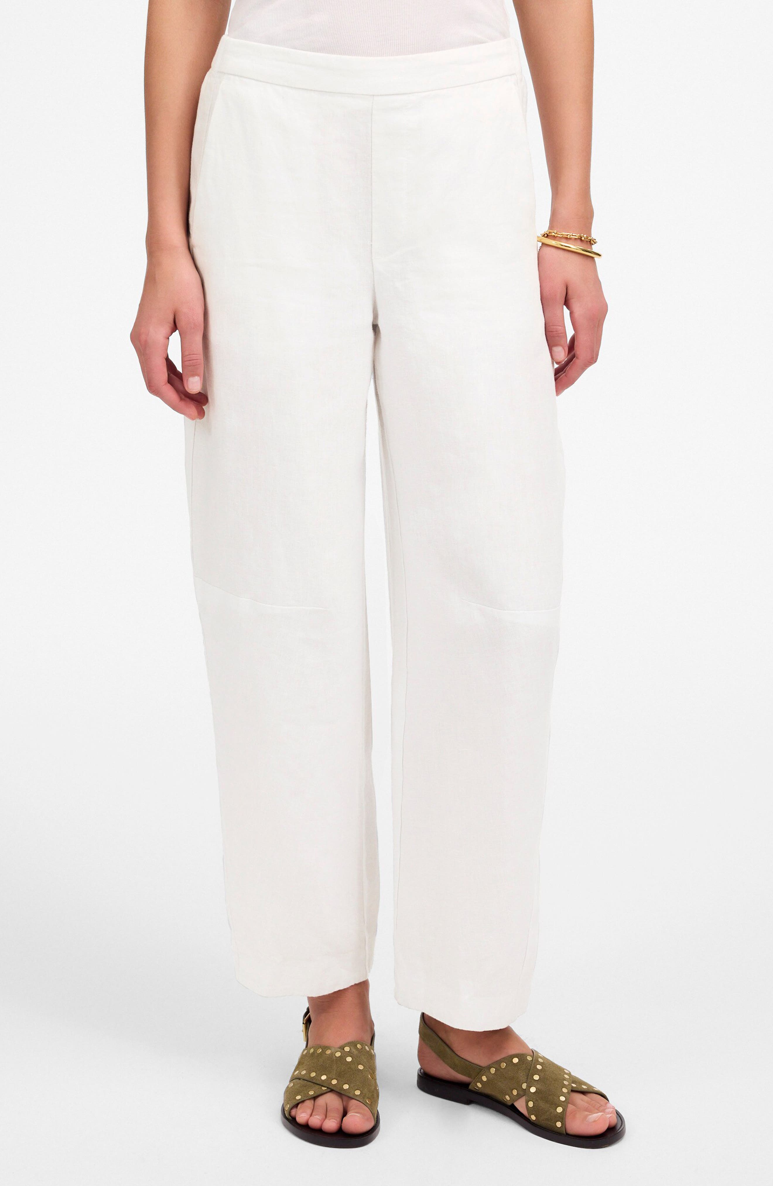 Madewell Barrel Leg Linen Pants