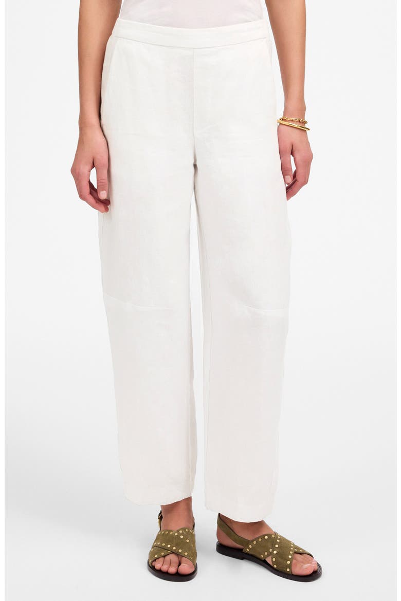 Barrel Leg Linen Pants, Main, color, SALT