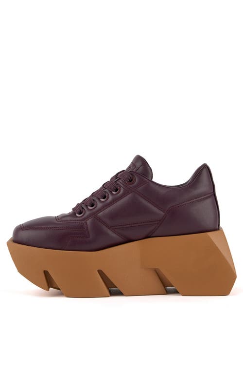 United Nude Bull Puffy Sneaker In Burgundy