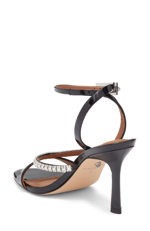 Kurt Geiger London Crystal Embellished Patent Ankle Strap Sandal In Multi