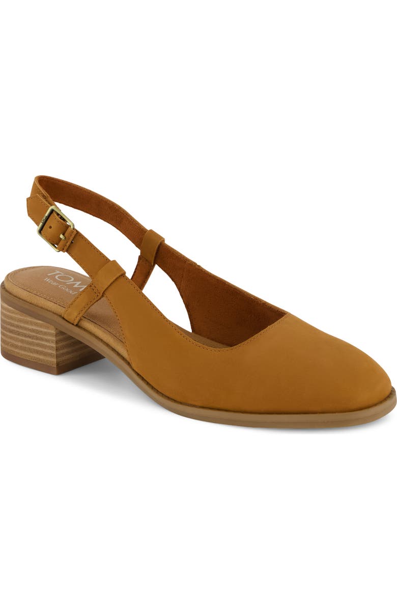 TOMS Jaclyn Slingback Pump, Main, color, Brown