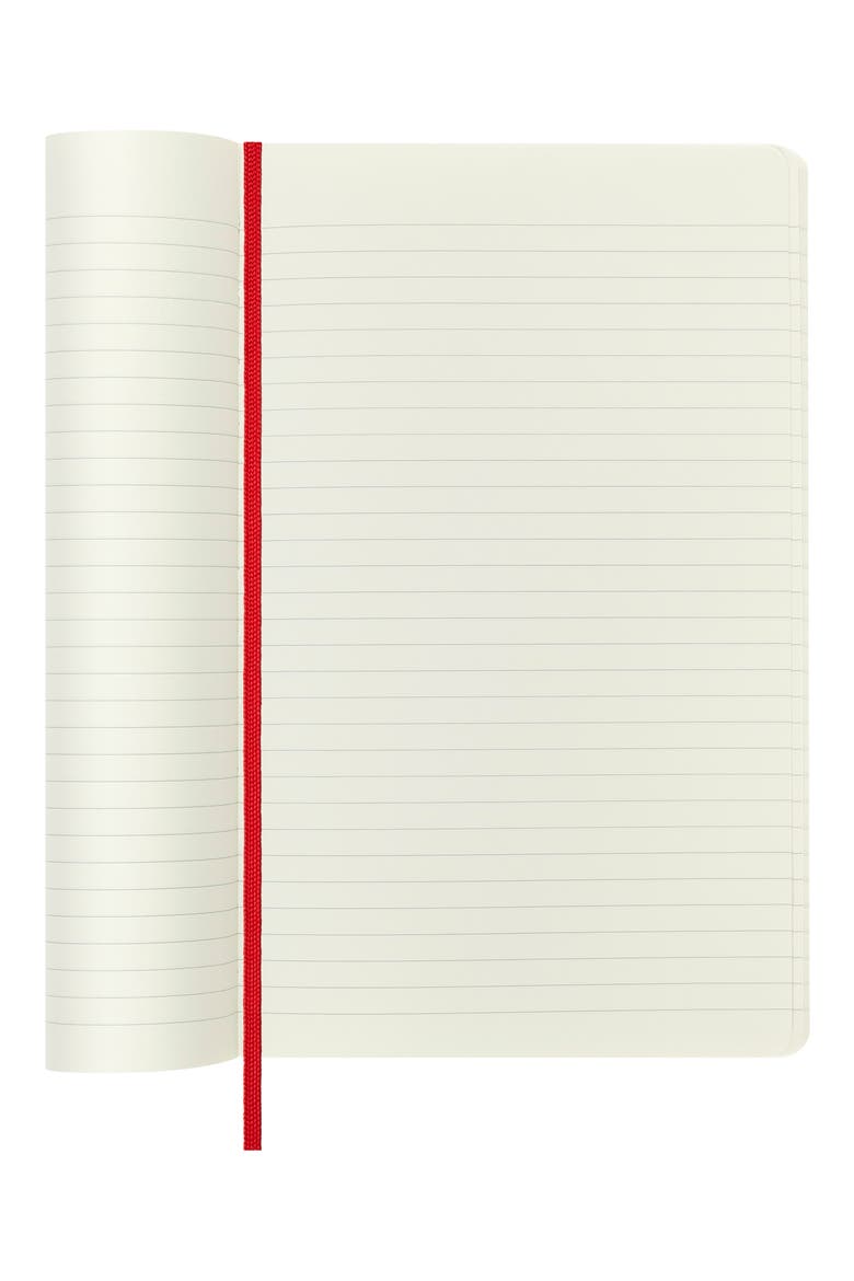 Large Ruled Softcover Notebook, Alternate, color, RED
