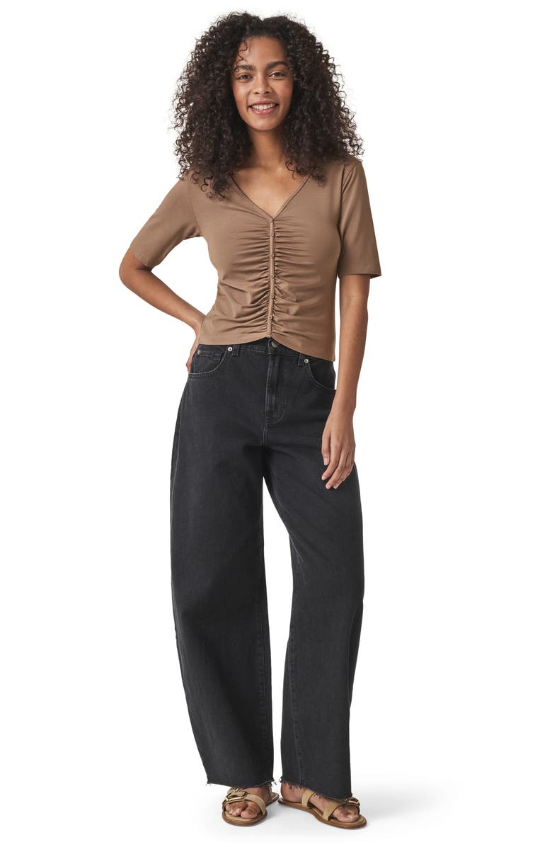 Splendid Yasmina Ruched T-Shirt, Alternate, color, Pine Bark