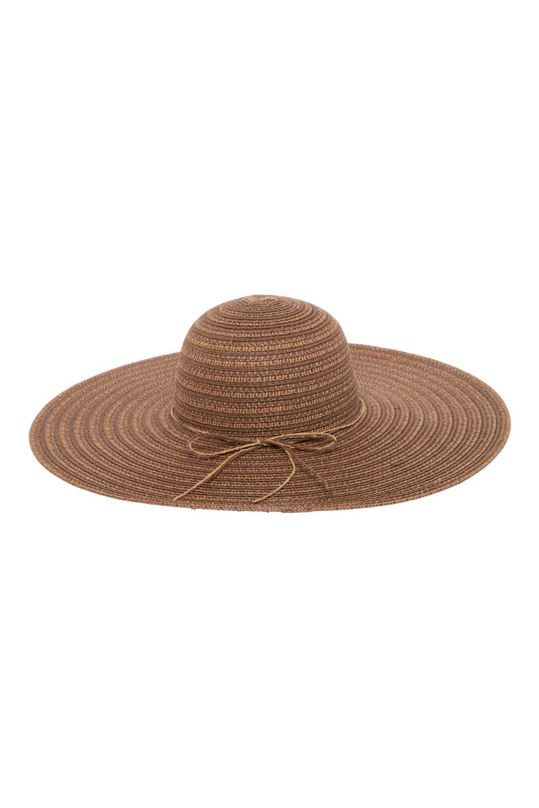 Metallic Floppy Hat, Main, color, BROWN