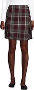 Lands' End School Uniform Young Side Pleat Plaid Skort Above the Knee