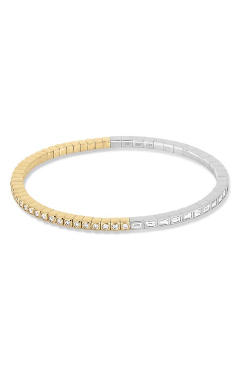 Gatsby Diamond Two-Tone Stretch Bracelet