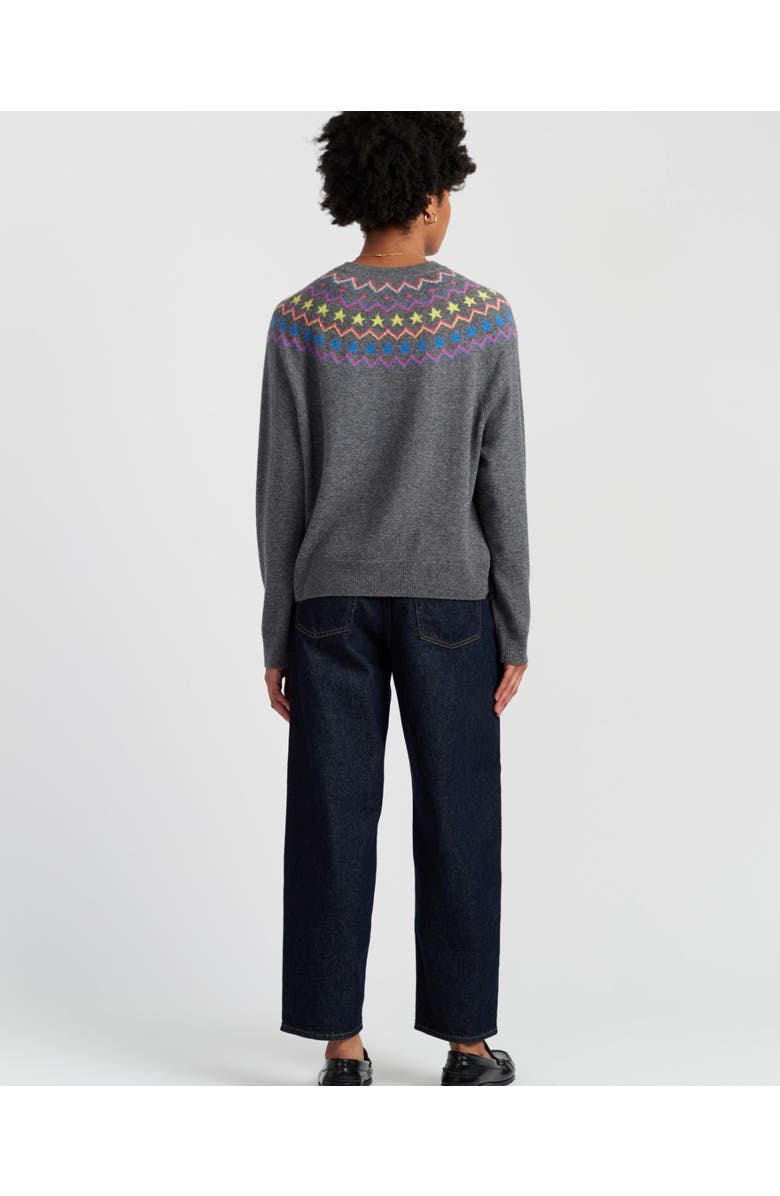 Chinti & Parker Wool Cashmere Star Yoke Sweater, Alternate, color, Grey
