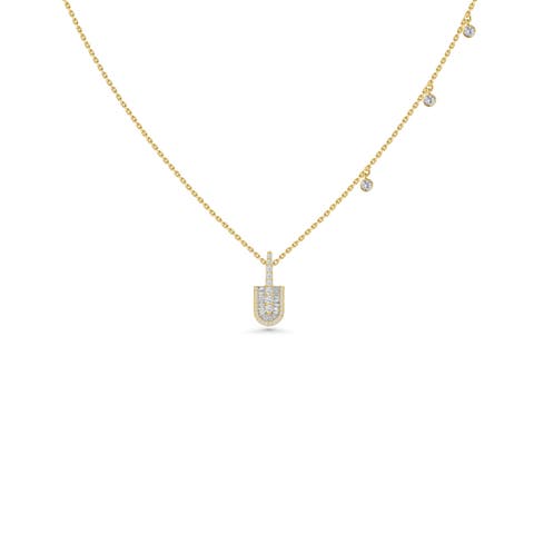 U Solo Baguette Necklace With Charms