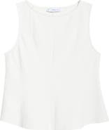 MANGO Bateau Neck Peplum Blouse