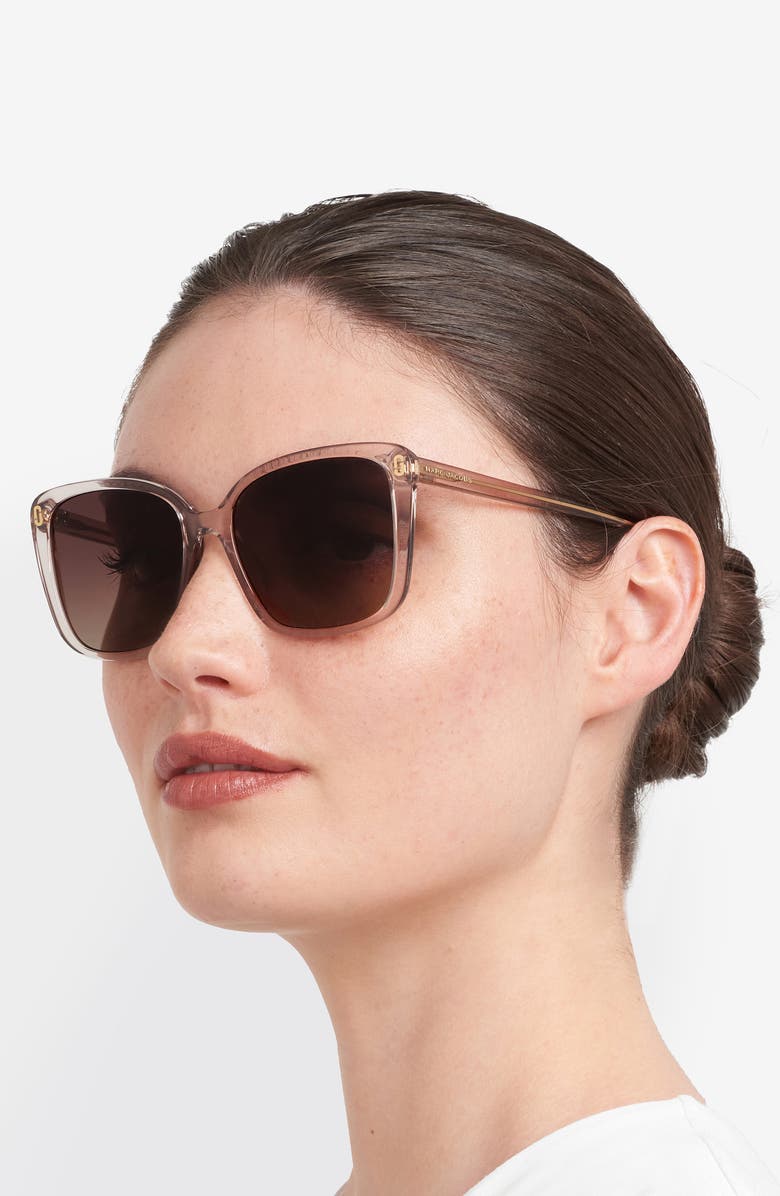 Marc Jacobs 56mm Gradient Butterfly Sunglasses, Alternate, color, Nude/ Brown Sf