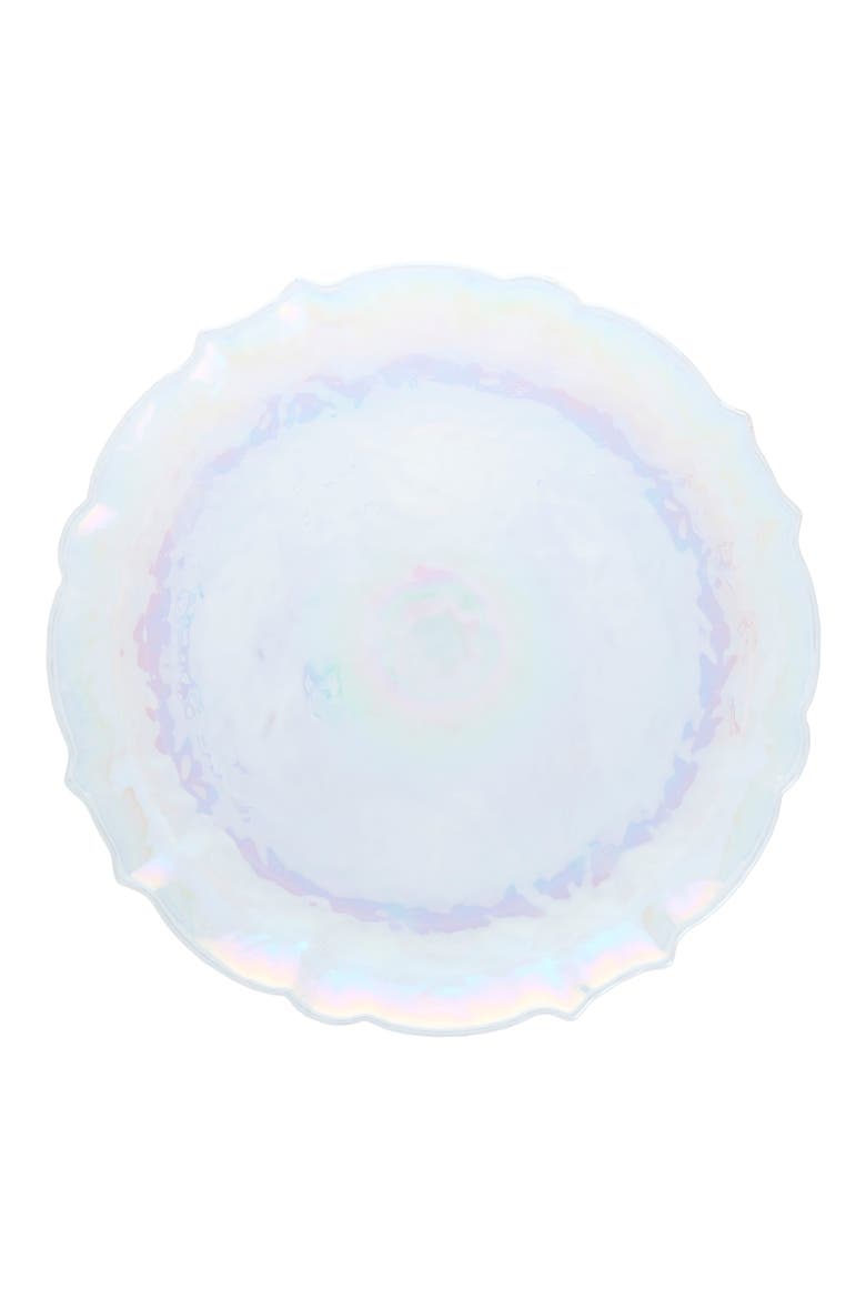 Lorelei Set of 4 Iridescent Charger Plates, Alternate, color, CLEAR
