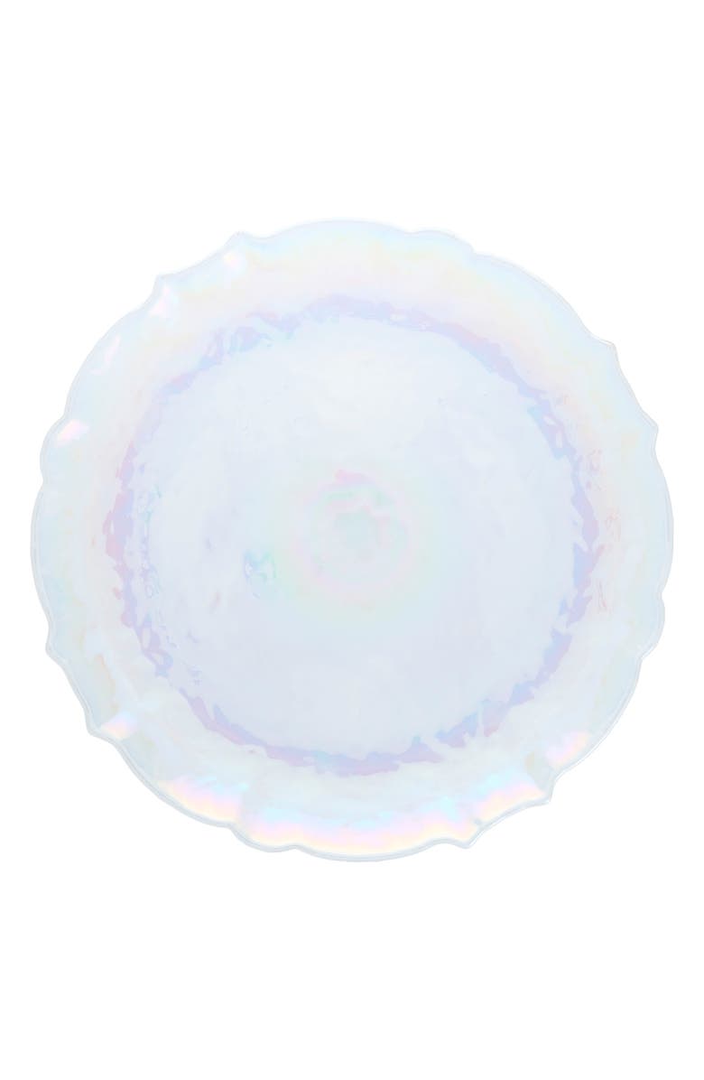 Fortessa Lorelei Set of 4 Iridescent Charger Plates, Alternate, color, Clear