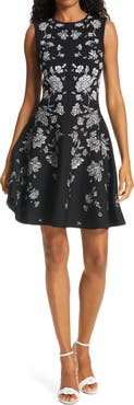 Ted Baker London Naomyy Floral Jacquard Fit & Flare Dress