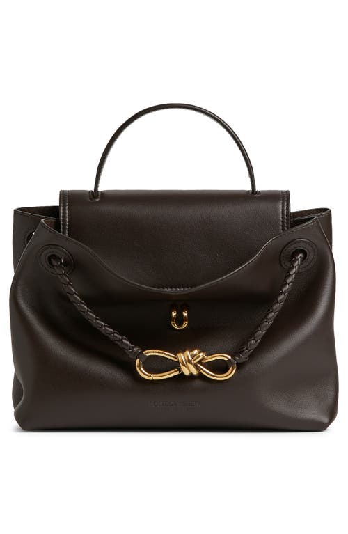 Bottega Veneta Small Ciao Ciao Knot Detail Leather Top Handle Bag In Brown