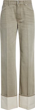 Stella McCartney Cuffed Straight Leg Jeans