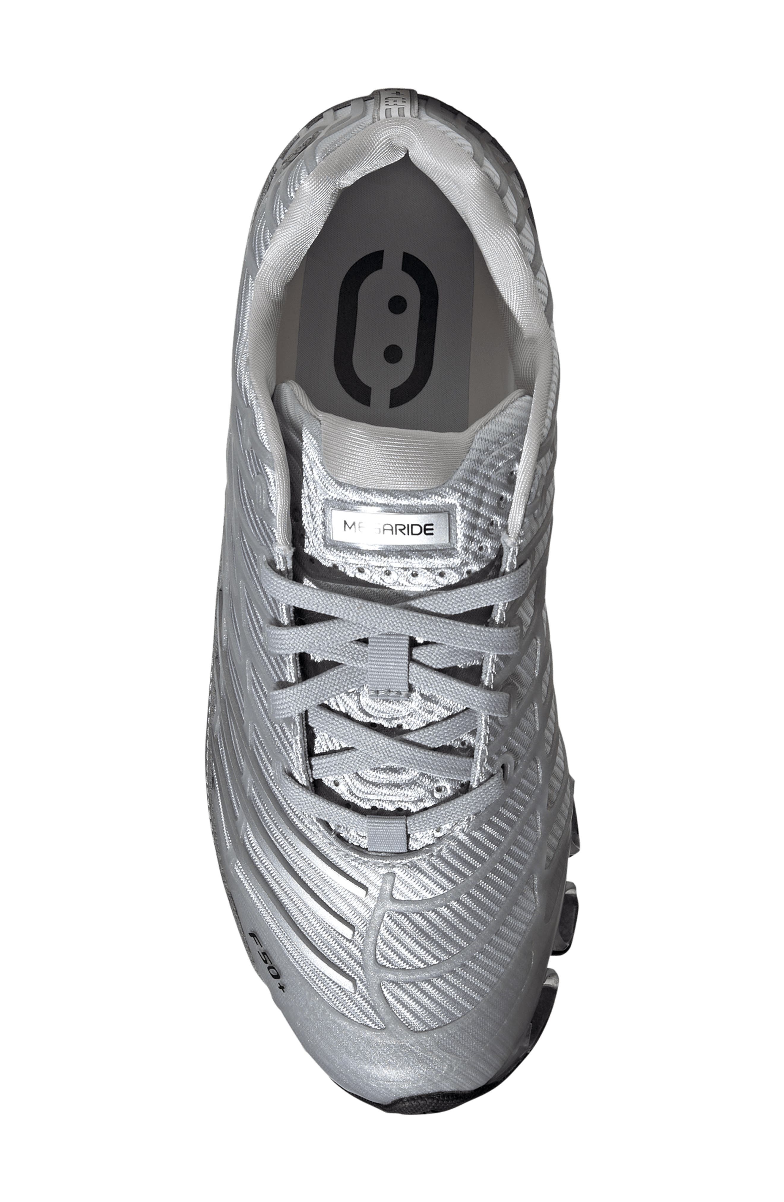 Megaride F50 Running Sneaker, Alternate, color, SILVER / MATTE SILVER/ MET