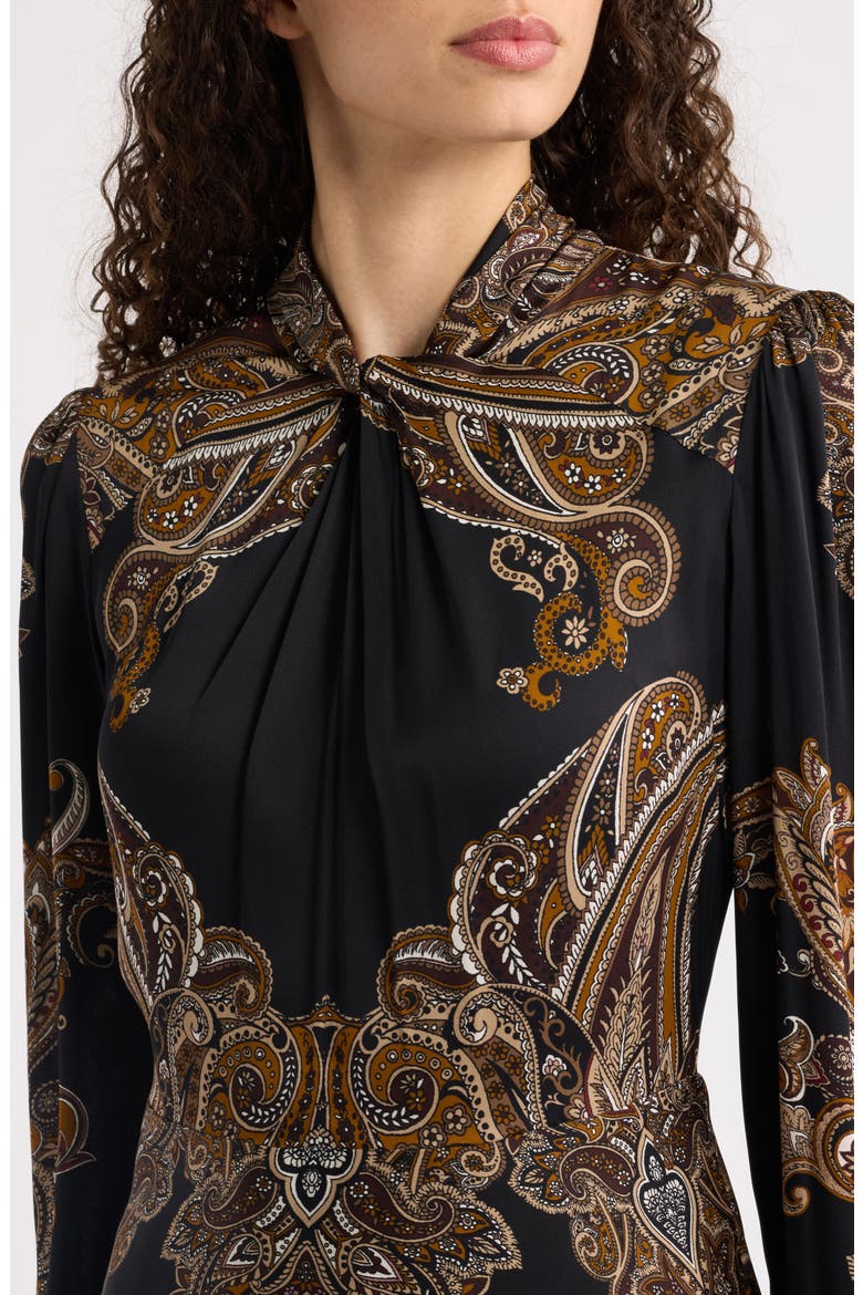 Raquel Silk Blend Midi Dress, Alternate, color, VENETIAN PAISLEY