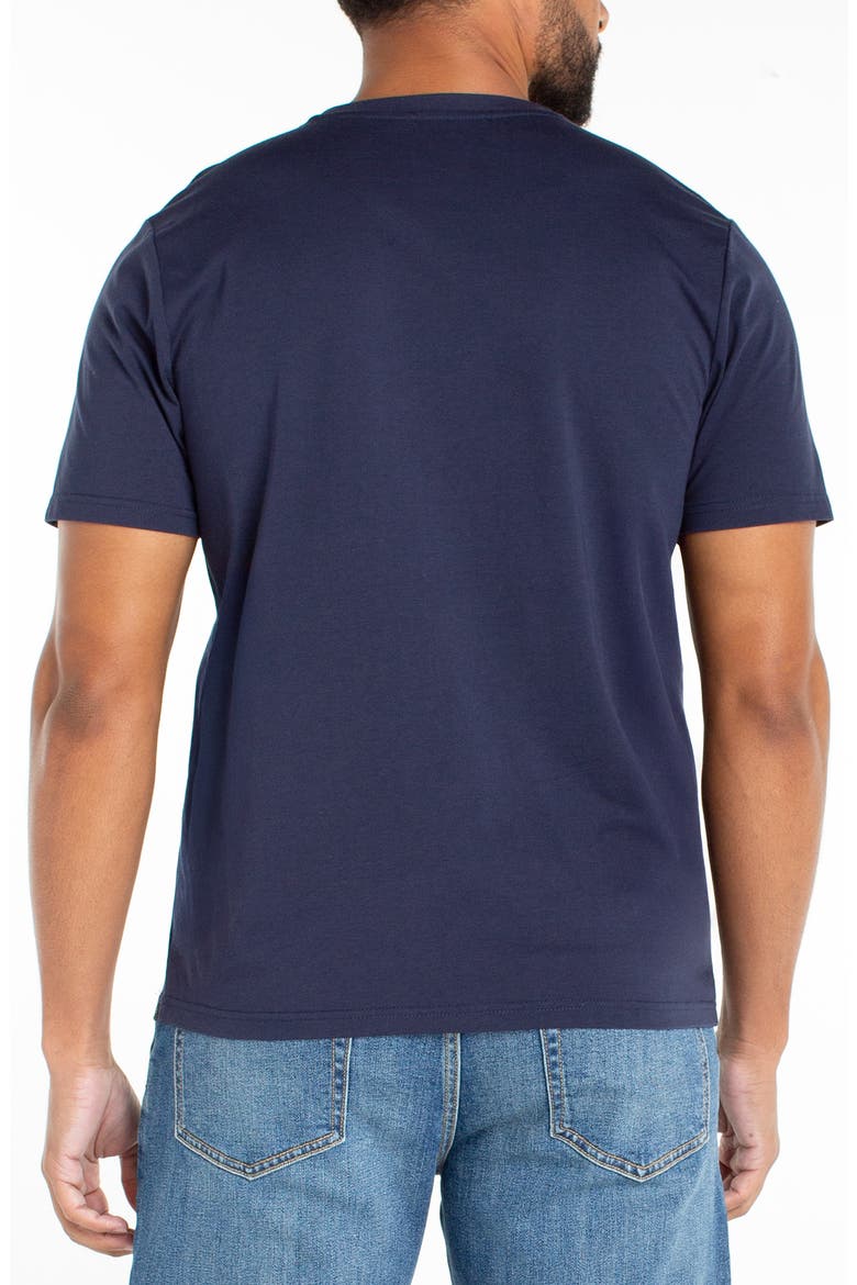 Cotton Blend Crewneck T-Shirt, Alternate, color, NAVY