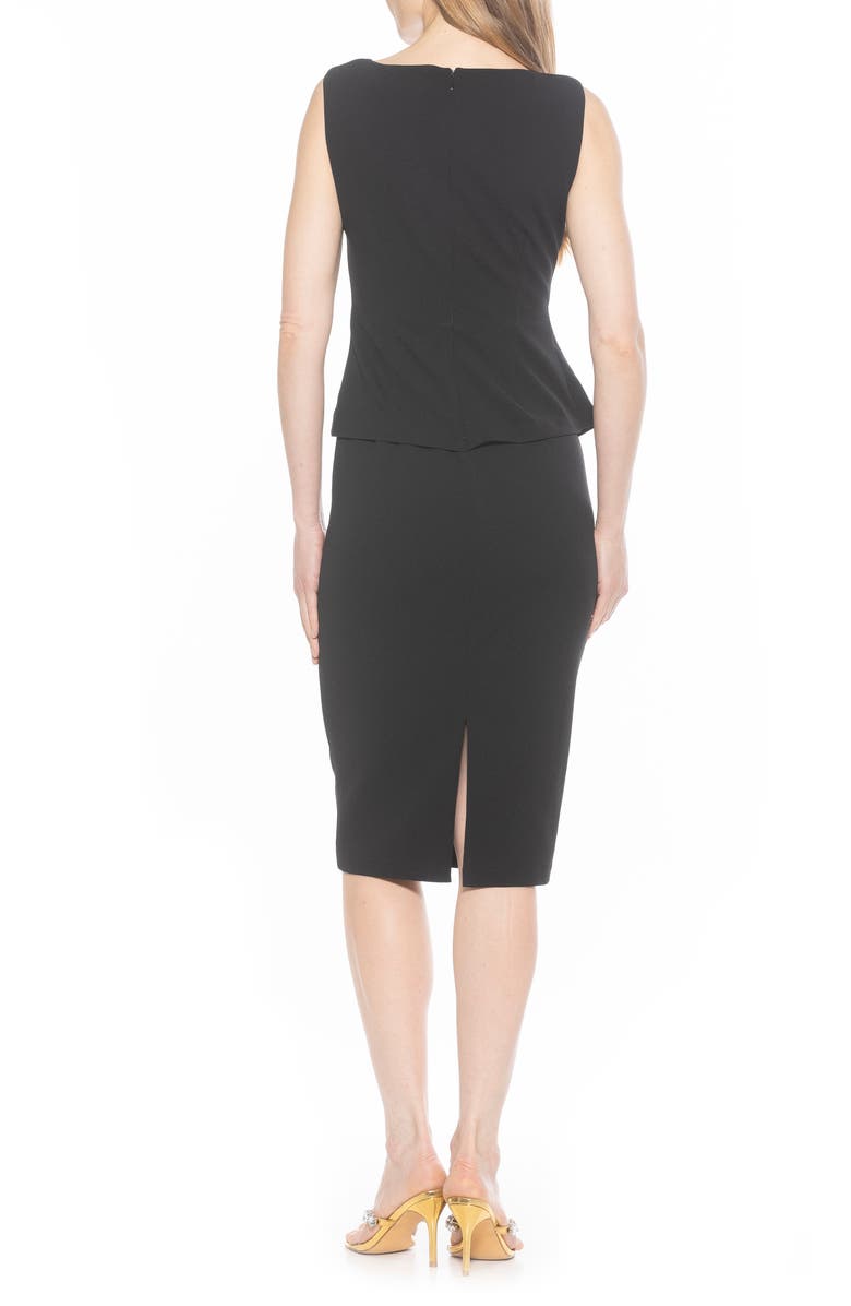 Alexia Admor Amora Boat Neck Sleeveless Sheath Dress, Alternate, color, Black