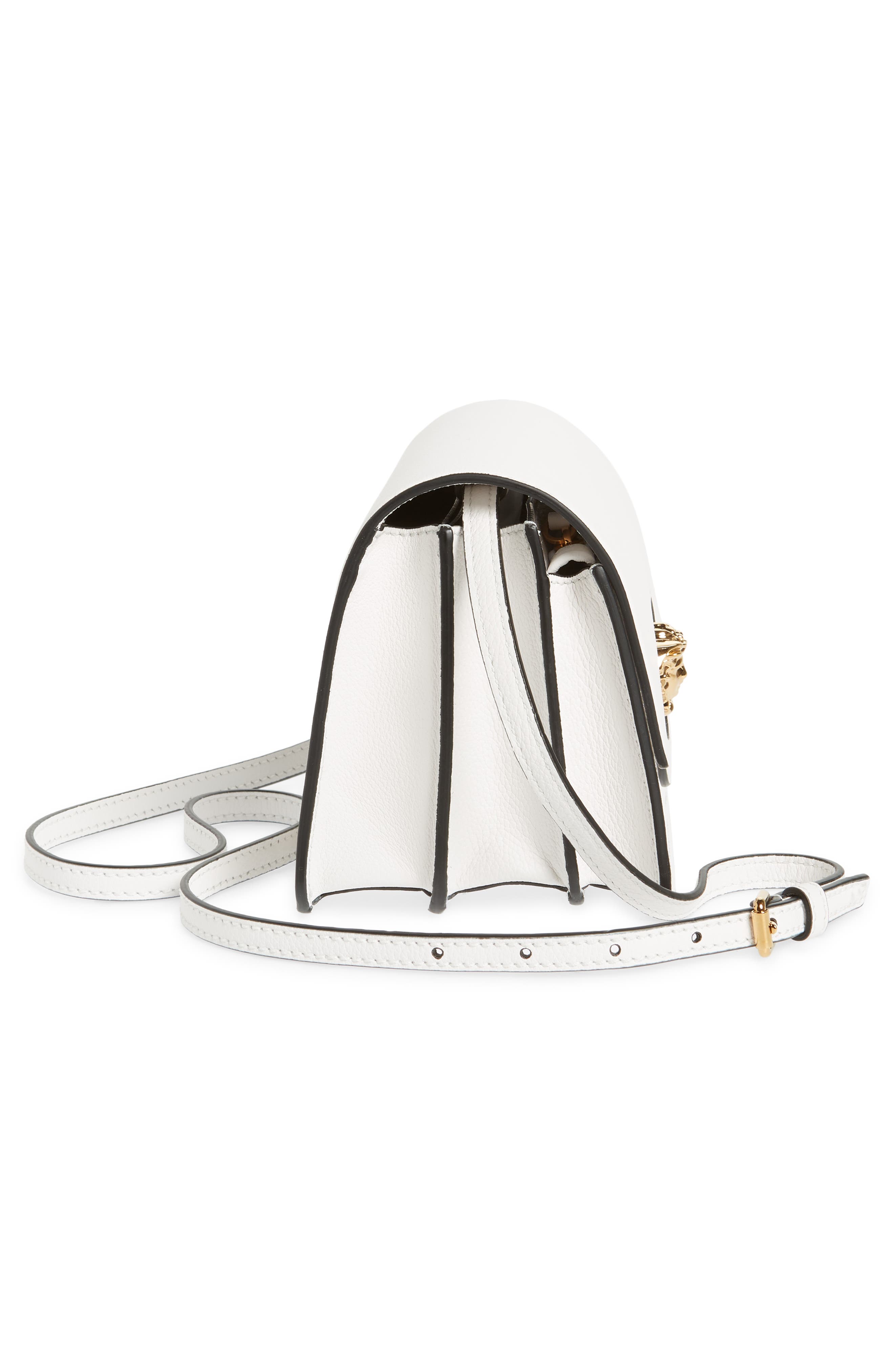 Versace La Medusa Leather Shoulder Bag, Alternate, color, 