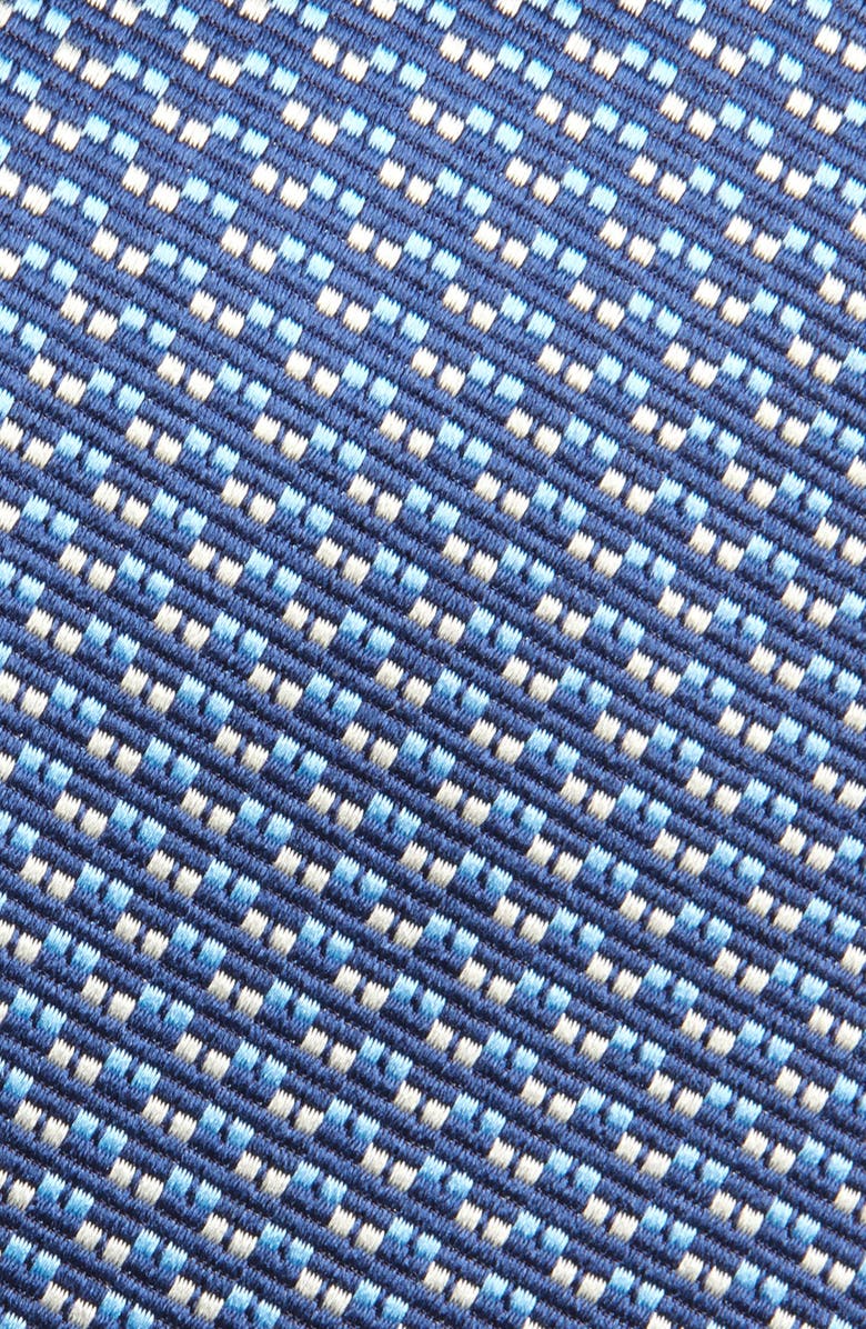 David Donahue Neat Silk Tie, Alternate, color, Navy