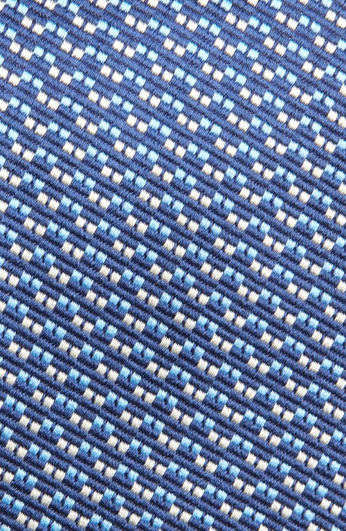 David Donahue Neat Silk Tie In Blue