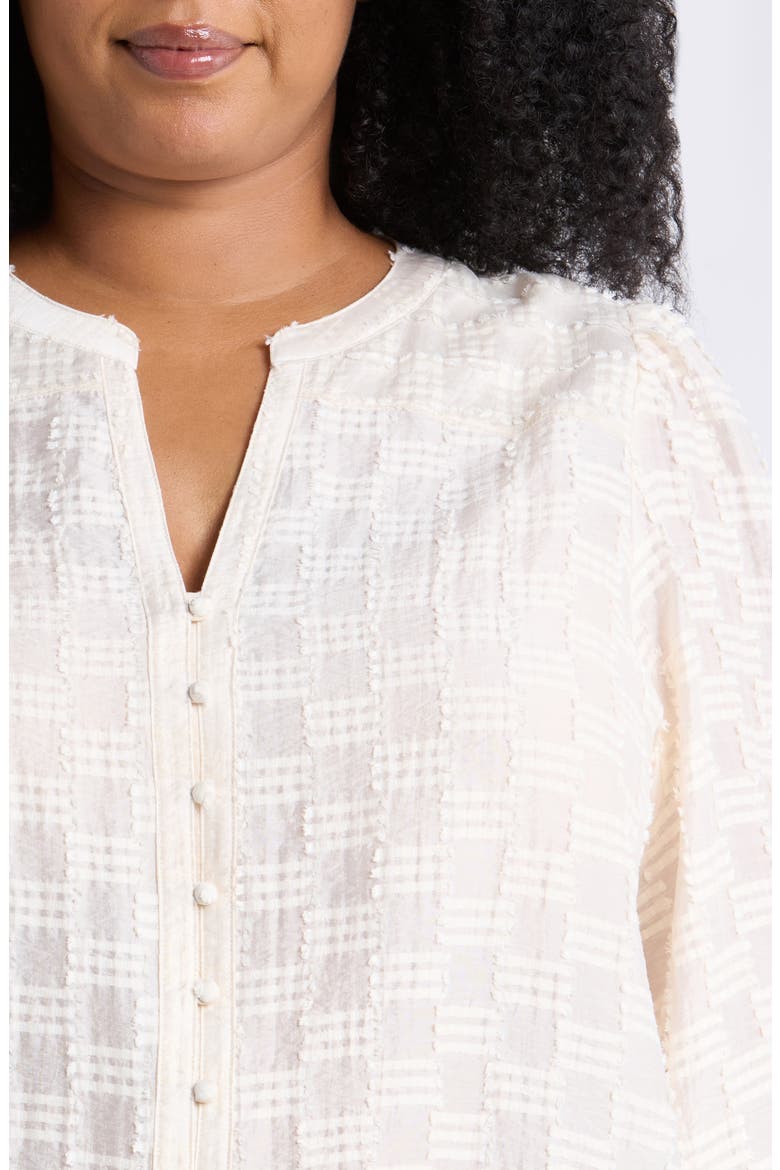Long Sleeve Button-Up Top, Alternate, color, IVORY ANTIQUE