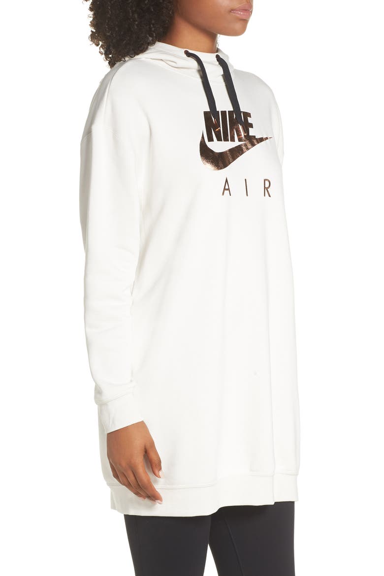 NSW Air Hooded Sweatshirt Dress, Alternate, color, PHANTOM/ BLACK