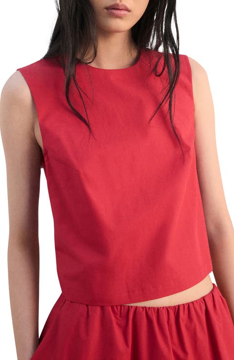 Back Button Crop Top