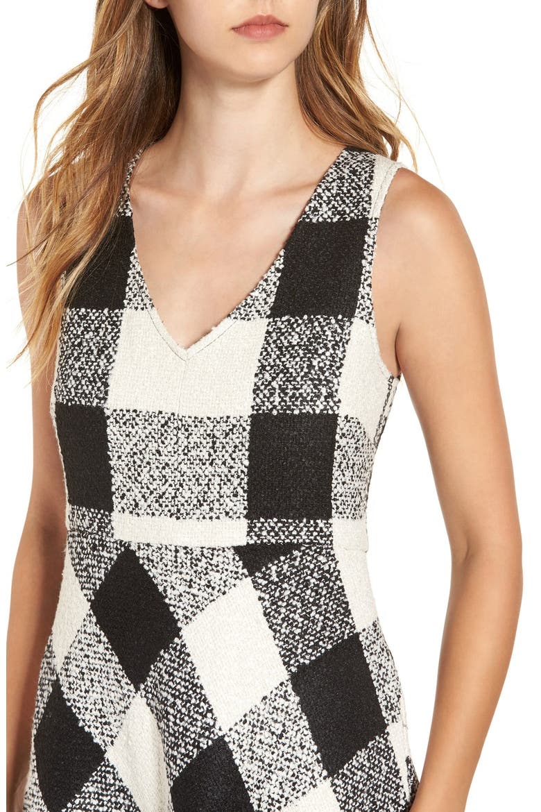 'Franny' Fit & Flare Dress, Alternate, color, ASH