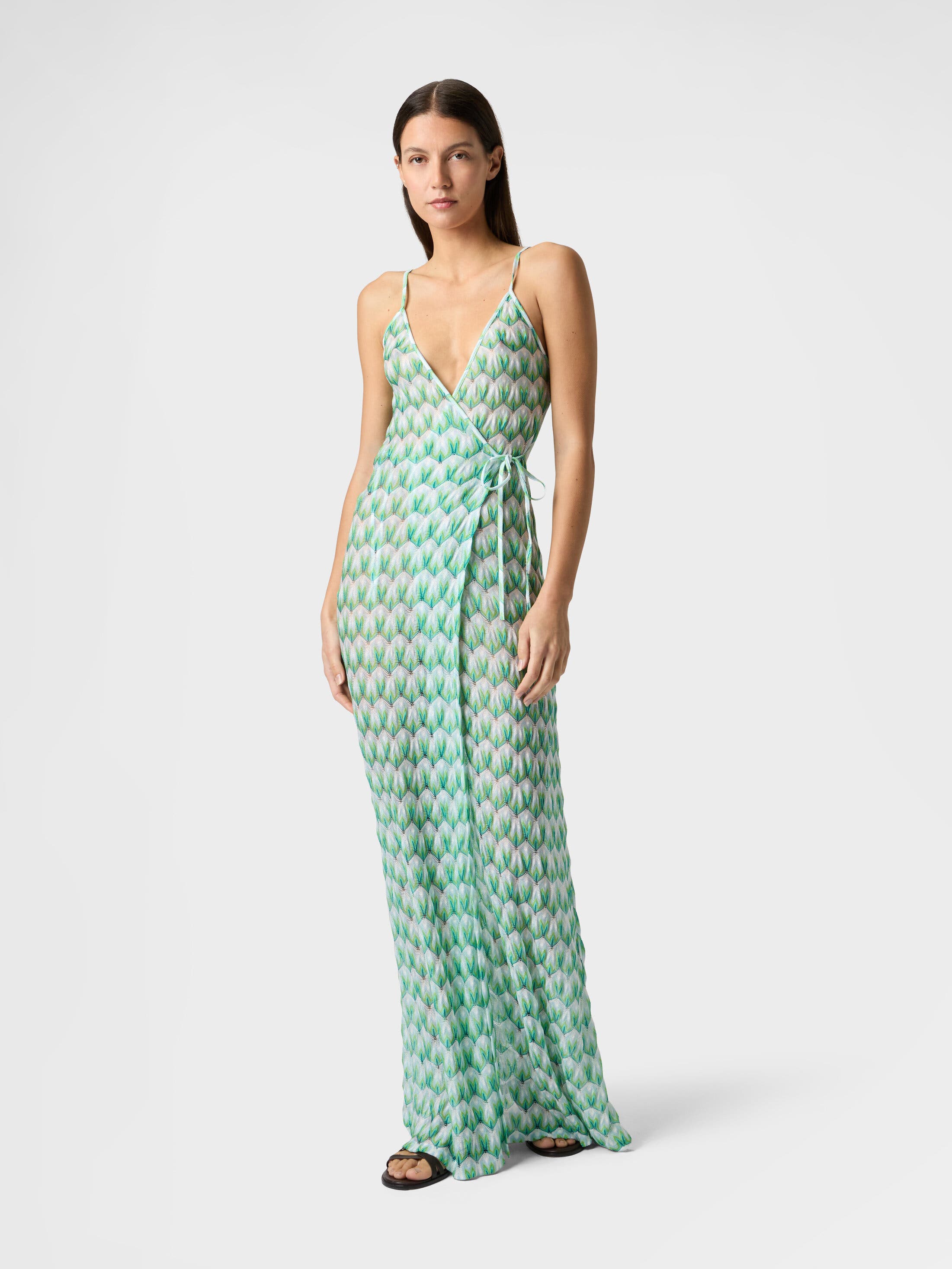 Long Cover-up In Viscose With Floral Pattern - image 2