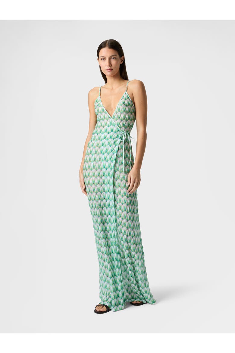 Long Cover-up In Viscose With Floral Pattern, Alternate, color, Multicoloured