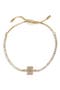 Initial Tennis Slider Bracelet