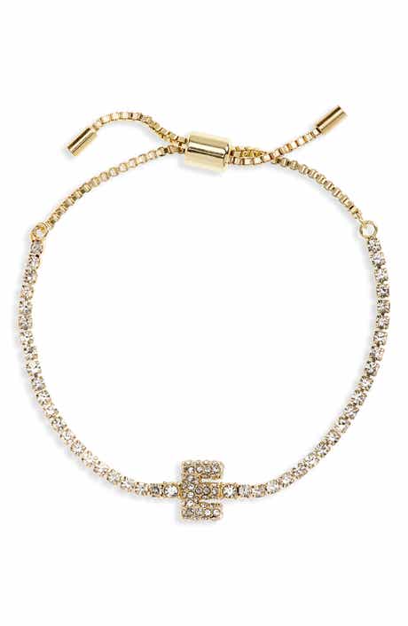 Initial Tennis Slider Bracelet